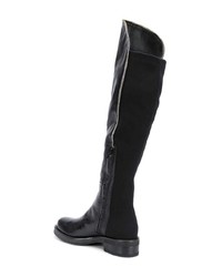 schwarze kniehohe Stiefel aus Leder von Albano