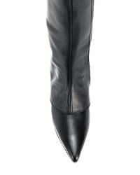 schwarze kniehohe Stiefel aus Leder von Toga Pulla