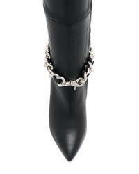schwarze kniehohe Stiefel aus Leder von Marc Ellis