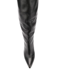 schwarze kniehohe Stiefel aus Leder von Parallèle