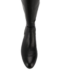 schwarze kniehohe Stiefel aus Leder von Calvin Klein