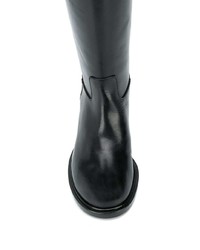 schwarze kniehohe Stiefel aus Leder von A.F.Vandevorst