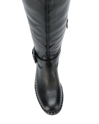 schwarze kniehohe Stiefel aus Leder von Ash