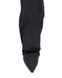 schwarze kniehohe Stiefel aus Leder von Yeezy