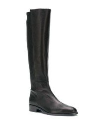 schwarze kniehohe Stiefel aus Leder von Stuart Weitzman