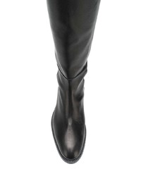 schwarze kniehohe Stiefel aus Leder von Stuart Weitzman