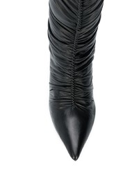 schwarze kniehohe Stiefel aus Leder von Alexandre Birman