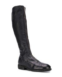 schwarze kniehohe Stiefel aus Leder von Guidi