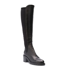 schwarze kniehohe Stiefel aus Leder von Premiata