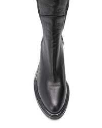 schwarze kniehohe Stiefel aus Leder von Premiata