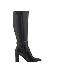 schwarze kniehohe Stiefel aus Leder von Marco Tozzi