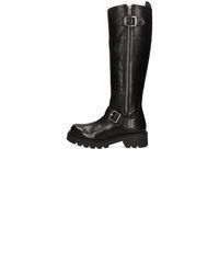 schwarze kniehohe Stiefel aus Leder von Melvin & Hamilton