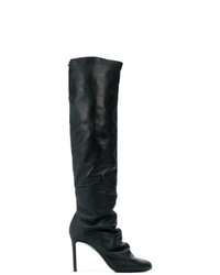 schwarze kniehohe Stiefel aus Leder von Nicholas Kirkwood