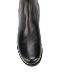 schwarze kniehohe Stiefel aus Leder von Stuart Weitzman
