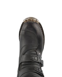 schwarze kniehohe Stiefel aus Leder von Balenciaga
