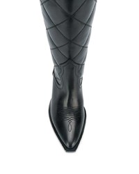 schwarze kniehohe Stiefel aus Leder von Sandro Paris