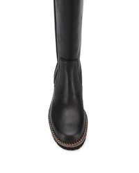schwarze kniehohe Stiefel aus Leder von See by Chloe
