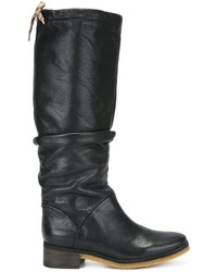 schwarze kniehohe Stiefel aus Leder von See by Chloe