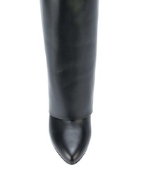 schwarze kniehohe Stiefel aus Leder von Givenchy
