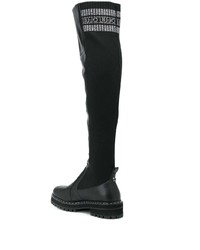 schwarze kniehohe Stiefel aus Leder von Liu Jo