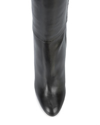 schwarze kniehohe Stiefel aus Leder von Tabitha Simmons