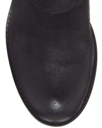 schwarze kniehohe Stiefel aus Leder von Steve Madden