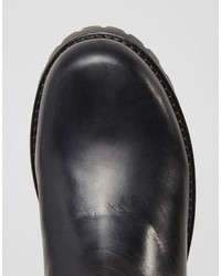 schwarze kniehohe Stiefel aus Leder von Park Lane