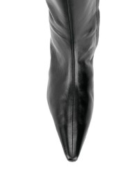 schwarze kniehohe Stiefel aus Leder von Dorateymur
