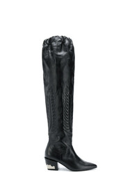 schwarze kniehohe Stiefel aus Leder von Toga Pulla