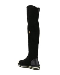 schwarze kniehohe Stiefel aus Wildleder von Giuseppe Zanotti Design