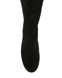 schwarze kniehohe Stiefel aus Wildleder von Stuart Weitzman