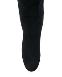 schwarze kniehohe Stiefel aus Wildleder von Stuart Weitzman