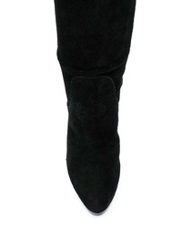 schwarze kniehohe Stiefel aus Wildleder von Philosophy di Lorenzo Serafini