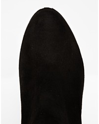 schwarze kniehohe Stiefel aus Wildleder von Gardenia