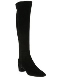 schwarze kniehohe Stiefel aus Wildleder von Gianvito Rossi