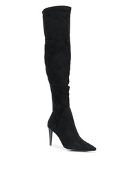 schwarze kniehohe Stiefel aus Wildleder von Kendall & Kylie