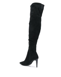 schwarze kniehohe Stiefel aus Wildleder von Kendall & Kylie