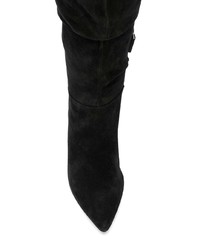 schwarze kniehohe Stiefel aus Wildleder von Kennel + Schmenger