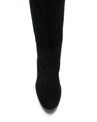 schwarze kniehohe Stiefel aus Wildleder von Calvin Klein Jeans