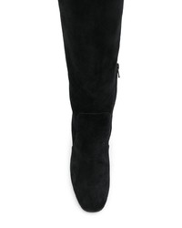 schwarze kniehohe Stiefel aus Wildleder von Antonio Barbato