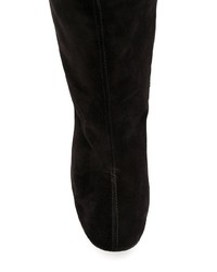 schwarze kniehohe Stiefel aus Wildleder von Emporio Armani