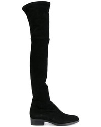 schwarze kniehohe Stiefel aus Wildleder von Parallèle