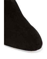 schwarze kniehohe Stiefel aus Wildleder von Isabel Marant