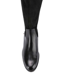 schwarze kniehohe Stiefel aus Wildleder von Bally