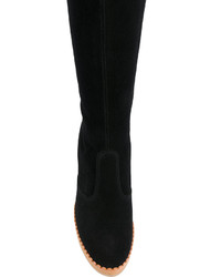 schwarze kniehohe Stiefel aus Wildleder von See by Chloe