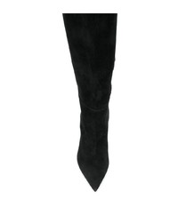 schwarze kniehohe Stiefel aus Wildleder von Sergio Rossi