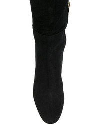 schwarze kniehohe Stiefel aus Wildleder von Sergio Rossi