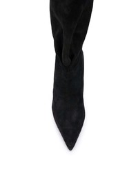 schwarze kniehohe Stiefel aus Wildleder von Samuele Failli