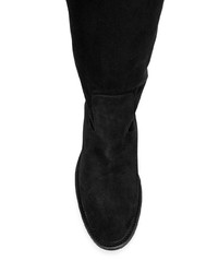 schwarze kniehohe Stiefel aus Wildleder von Via Roma 15