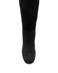 schwarze kniehohe Stiefel aus Wildleder von Miu Miu